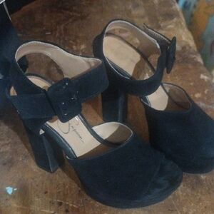 Jessica Simpson Black Suede Heels